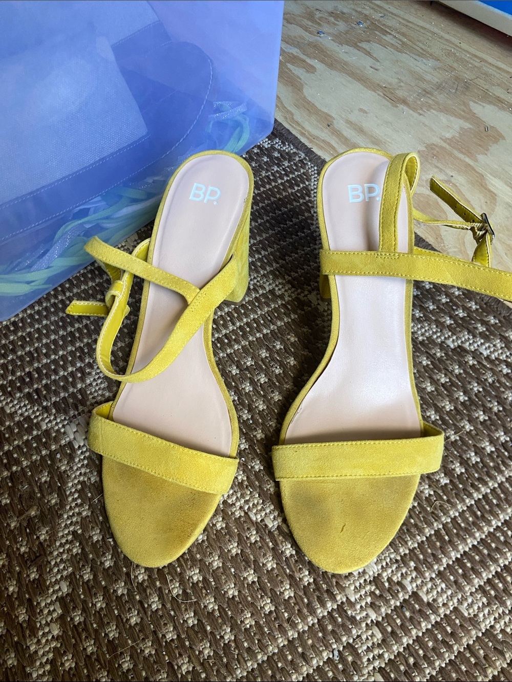 BP yellow heeled sandals